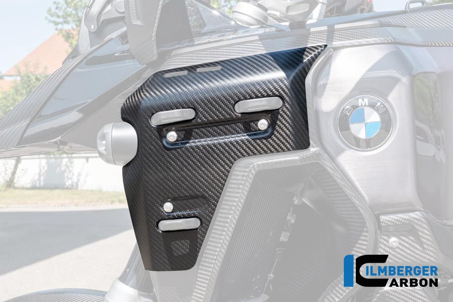 CACHE RADIATEUR GAUCHE AVEC PERÇAGES SUPPORT DE VALISES CARBONE BMW R1300GSA